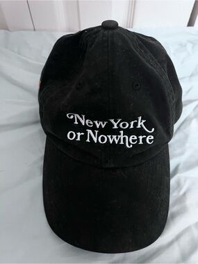 New York or Nowhere x Knicks Black Embroidered Baseball Cap